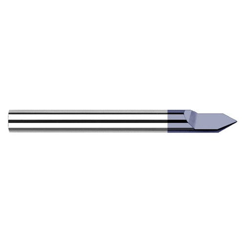 Engraving Cutters - 0.2500″ (1/4″) Shank Diameter × 10° included Carbide Pointed Engraver, 1 Flute, AlTiN Coated