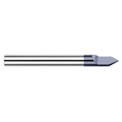 Engraving Cutters - 0.2500″ (1/4″) Shank Diameter × 10° included Carbide Pointed Engraver, 1 Flute, AlTiN Coated