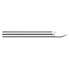 Engraving Cutters - 0.1875″ (3/16″) Shank Diameter × 45° included Carbide Pointed Engraver, 1 Flute - Exact Industrial Supply