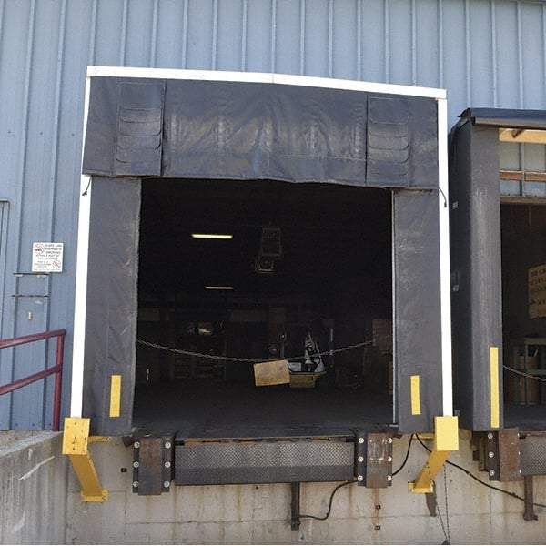 Vestil - 10' Door Width x 10' Door Height Nylon Dock Shelter - Black - USA Tool & Supply