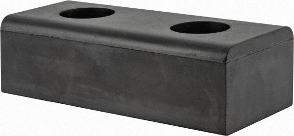 Vestil - 10 Inch Long x 4-1/2 Inch Wide x 3 Inch Projection Molded Rubber Bumper - 10 Inch Long x 4-1/2 Inch Wide x 3 Inch Projection Molded Rubber Bumper - USA Tool & Supply