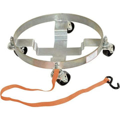 Vestil - 1,200 Lb Load Capacity, 30 Gal Drum Dolly - 2-1/2" High, 4 Wheels - USA Tool & Supply