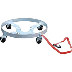 Vestil - 1,200 Lb Load Capacity, 55 Gal Drum Dolly - 2-1/4" High, 4 Wheels - USA Tool & Supply