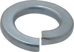 Value Collection - M10, 10.2mm ID, 18.1mm OD, 2.2mm Thick Split Lock Washer - Grade 8 Spring Steel, Zinc-Plated Finish, 10.2mm Min ID, 10.7mm Max ID - USA Tool & Supply