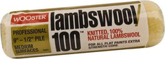Wooster Brush - 1/2" Nap, 9" Wide Paint Roller - Semi-Rough Texture, Lambswool - USA Tool & Supply
