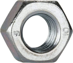 Value Collection - M8x1.25 Metric Coarse Steel Right Hand Hex Nut - 13mm Across Flats, 6.5mm High, Zinc-Plated Finish - USA Tool & Supply