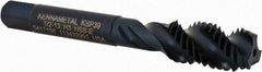 Kennametal - 1/2-13 3 Flute 3B Modified Bottoming Spiral Flute Tap - Vanadium High Speed Steel, Oxide Finish, 3-3/8" OAL, Right Hand Flute, Right Hand Thread, H3, Series GOtap\xAE - USA Tool & Supply