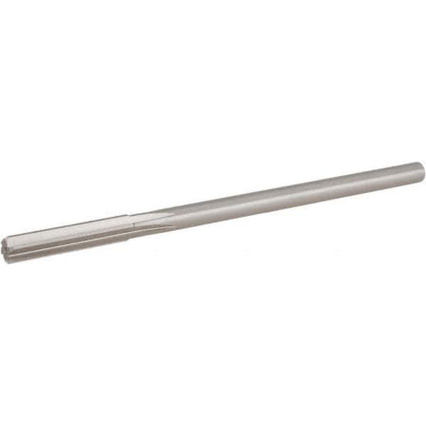 Hertel - 8mm Cobalt 6 Flute Chucking Reamer - Straight Flute, Straight Shank, 1-1/2" Flute Length, 6" OAL - USA Tool & Supply