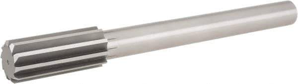 Hertel - 1-5/8" High Speed Steel 12 Flute Chucking Reamer - Straight Flute, 1-1/4" Straight Shank, 3-1/2" Flute Length, 13" OAL - USA Tool & Supply