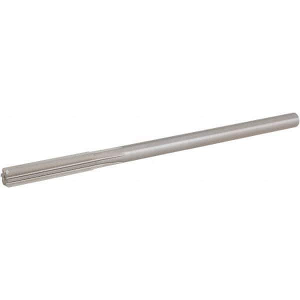 Hertel - 0.267" High Speed Steel 6 Flute Chucking Reamer - Straight Flute, 1/4" Straight Shank, 1-1/2" Flute Length, 6" OAL - USA Tool & Supply