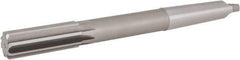 Hertel - 1-1/16" High Speed Steel 10 Flute Chucking Reamer - Straight Flute, Morse Taper Shank, 2-3/4" Flute Length, 10-1/2" OAL - USA Tool & Supply