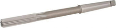 Hertel - 17/32" High Speed Steel 6 Flute Chucking Reamer - Straight Flute, 1MT Morse Taper Shank, 2" Flute Length, 8" OAL - USA Tool & Supply