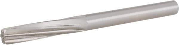 Hertel - Letter U High Speed Steel 6 Flute Chucking Reamer - Spiral Flute, 0.368" Straight Shank, 1-3/4" Flute Length, 5" OAL - USA Tool & Supply