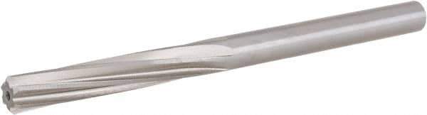 Hertel - Letter N High Speed Steel 6 Flute Chucking Reamer - Spiral Flute, 0.302" Straight Shank, 1-1/2" Flute Length, 4-3/8" OAL - USA Tool & Supply