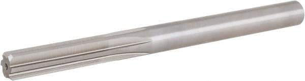 Hertel - 3/8" High Speed Steel 6 Flute Chucking Reamer - Straight Flute, 3/8" Straight Shank, 1-3/4" Flute Length, 5" OAL - USA Tool & Supply