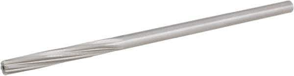Hertel - 3/16" Cobalt 6 Flute Chucking Reamer - Spiral Flute, 0.1805" Straight Shank, 1-1/8" Flute Length, 4-1/2" OAL - USA Tool & Supply