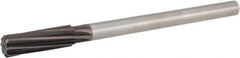 Hertel - 11/16" High Speed Steel 8 Flute Chucking Reamer - Spiral Flute, 9/16" Straight Shank, 2-1/4" Flute Length, 9" OAL - USA Tool & Supply