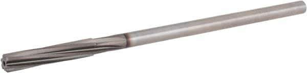 Hertel - 3/16" High Speed Steel 6 Flute Chucking Reamer - Spiral Flute, 0.1805" Straight Shank, 1-1/8" Flute Length, 4-1/2" OAL - USA Tool & Supply