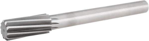 Hertel - 1-5/16" High Speed Steel 10 Flute Chucking Reamer - Spiral Flute, 1" Straight Shank, 3" Flute Length, 11-1/2" OAL - USA Tool & Supply