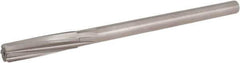 Hertel - 3/8" High Speed Steel 6 Flute Chucking Reamer - Spiral Flute, 0.3105" Straight Shank, 1-3/4" Flute Length, 7" OAL - USA Tool & Supply