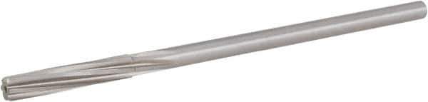 Hertel - 9/32" High Speed Steel 6 Flute Chucking Reamer - Spiral Flute, 1/4" Straight Shank, 1-1/2" Flute Length, 6" OAL - USA Tool & Supply