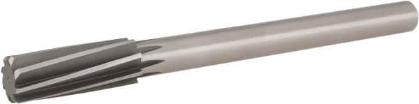 Hertel - 1-7/16" High Speed Steel 10 Flute Chucking Reamer - Spiral Flute, 1-1/4" Straight Shank, 3-1/4" Flute Length, 12" OAL - USA Tool & Supply