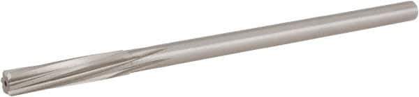 Hertel - 29/64" High Speed Steel 6 Flute Chucking Reamer - Spiral Flute, 0.373" Straight Shank, 1-3/4" Flute Length, 7" OAL - USA Tool & Supply