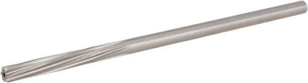 Hertel - 13/64" High Speed Steel 6 Flute Chucking Reamer - Spiral Flute, 0.1945" Straight Shank, 1-1/4" Flute Length, 5" OAL - USA Tool & Supply