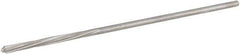 Hertel - 3/64" High Speed Steel 4 Flute Chucking Reamer - Spiral Flute, 0.0455" Straight Shank, 1/2" Flute Length, 2-1/2" OAL - USA Tool & Supply