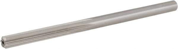 Hertel - #5 High Speed Steel 6 Flute Chucking Reamer - Straight Flute, 0.2055" Straight Shank, 1-1/4" Flute Length, 3-3/4" OAL - USA Tool & Supply