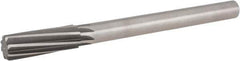Hertel - 21/32" High Speed Steel 8 Flute Chucking Reamer - Spiral Flute, 9/16" Straight Shank, 2-1/4" Flute Length, 9" OAL - USA Tool & Supply