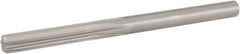 Hertel - Letter M High Speed Steel 6 Flute Chucking Reamer - Straight Flute, 0.295" Straight Shank, 1-1/2" Flute Length, 4-3/8" OAL - USA Tool & Supply