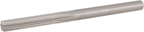 Hertel - 19/64" High Speed Steel 6 Flute Chucking Reamer - Straight Flute, 19/64" Straight Shank, 1-1/2" Flute Length, 4-3/8" OAL - USA Tool & Supply