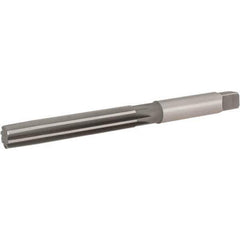 Hertel - 23/32" Diam, Straight Shank, 4-1/16" Flute, Hand Reamer - Straight Flute, 8-1/8" OAL, Right Hand Cut, 8 Flutes, High Speed Steel - USA Tool & Supply