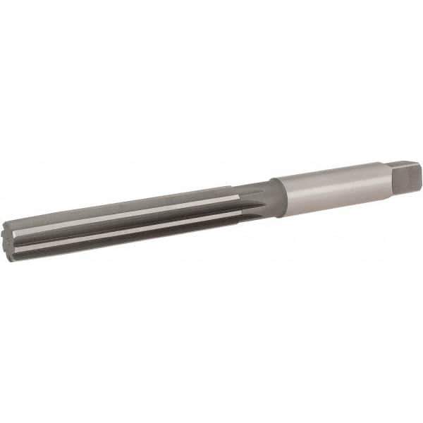 Hertel - 7/8" Diam, Straight Shank, 4.88" Flute, Hand Reamer - Straight Flute, 9-3/4" OAL, Right Hand Cut, 8 Flutes, High Speed Steel - USA Tool & Supply