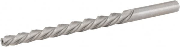 Hertel - #4 Pin, 0.2604" Diam, 0.2071" Small End, 17/64" Diam Straight Shank, 2-9/16" Flute, Taper Pin Reamer - USA Tool & Supply