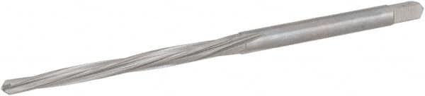 Hertel - #3/0 Pin, 0.1302" Diam, 0.1029" Small End, 9/64" Diam Straight Shank, 1-5/16" Flute, Taper Pin Reamer - USA Tool & Supply