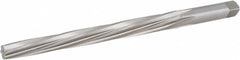 Hertel - #8 Pin, 0.505" Diam, 0.3971" Small End, 7/16" Diam Straight Shank, 5-3/16" Flute, Taper Pin Reamer - USA Tool & Supply