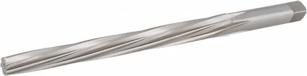 Hertel - #9 Pin, 0.6066" Diam, 0.4805" Small End, 9/16" Diam Straight Shank, 6-1/16" Flute, Taper Pin Reamer - USA Tool & Supply