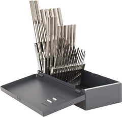 Hertel - 1/16" to 1/2", Chucking Reamer Set - Straight Flute, Right Hand Cut, 29 Pieces - USA Tool & Supply