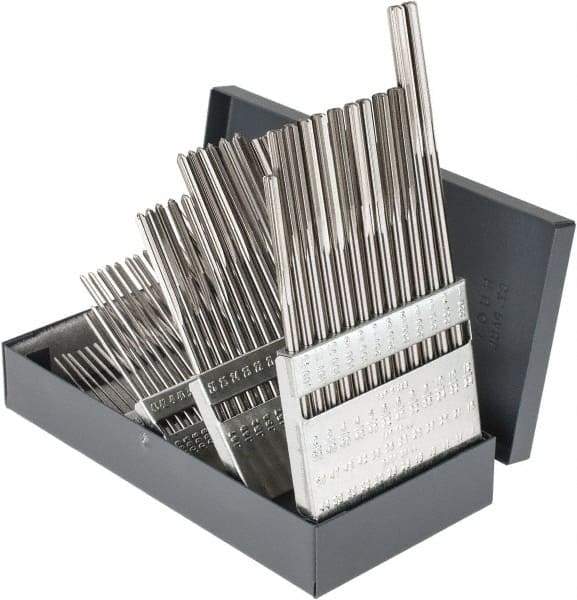 Hertel - #1 to #60, Chucking Reamer Set - Straight Flute, Right Hand Cut, 60 Pieces - USA Tool & Supply