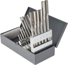 Hertel - 0.124" to 0.501", Chucking Reamer Set - Straight Flute, Right Hand Cut, 14 Pieces - USA Tool & Supply