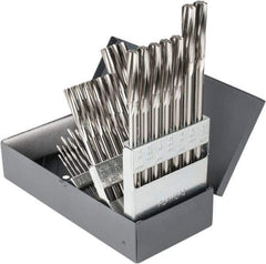 Hertel - 1/16" to 1/2", Chucking Reamer Set - Spiral Flute, Right Hand Cut, 29 Pieces - USA Tool & Supply
