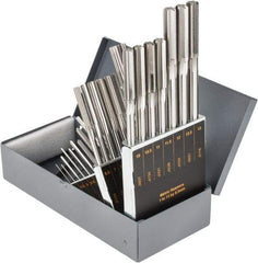 Hertel - 1mm to 13mm, Chucking Reamer Set - Straight Flute, Right Hand Cut, 25 Pieces - USA Tool & Supply