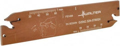 Walter - 1.2598" Blade Height, 5.9055" OAL, Neutral Cut, Double End Indexable Cut-Off Blade - 60mm Max Depth of Cut, G2042 N Blade - USA Tool & Supply