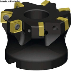 Kennametal - 9 Inserts, 3" Cut Diam, 1" Arbor Diam, 9.16mm Max Depth of Cut, Indexable Square-Shoulder Face Mill - 2° Lead Angle, 1-3/4" High, SN_J31252EN__ Insert Compatibility, Series KSSM - USA Tool & Supply