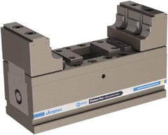 Jergens - 125mm Jaw Width, 400mm Max Jaw Opening, 35mm Throat Depth, Manual Precision Self Centering Vise - Steel - USA Tool & Supply