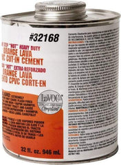 Oatey - 32 oz All-Purpose Medium Bodied Cement - Orange, Use with PVC & CPVC - USA Tool & Supply