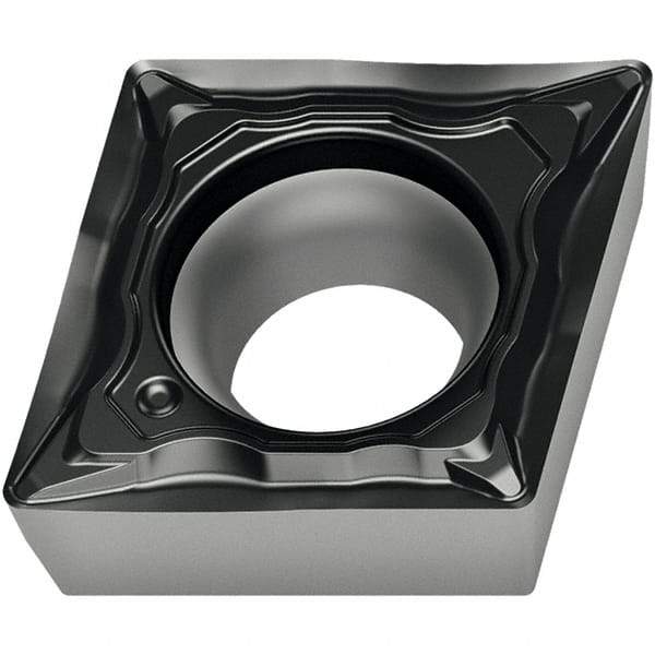 Walter - CCMT21.52 FM4 Grade WMP20S Carbide Turning Insert - TiCN/Al2O3/TiCN Finish, 80° Diamond, 1/4" Inscr Circle, 3/32" Thick, 1/32" Corner Radius - USA Tool & Supply