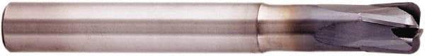 Niagara Cutter - 3/8", 4 Flute, Single End, Solid Carbide, 0.08" Corner Radius End Mill - 3" OAL, 20° Helix, Right Hand Flute, 3/8" LOC, Right Hand Cut, 1-1/8" Extended Reach - USA Tool & Supply